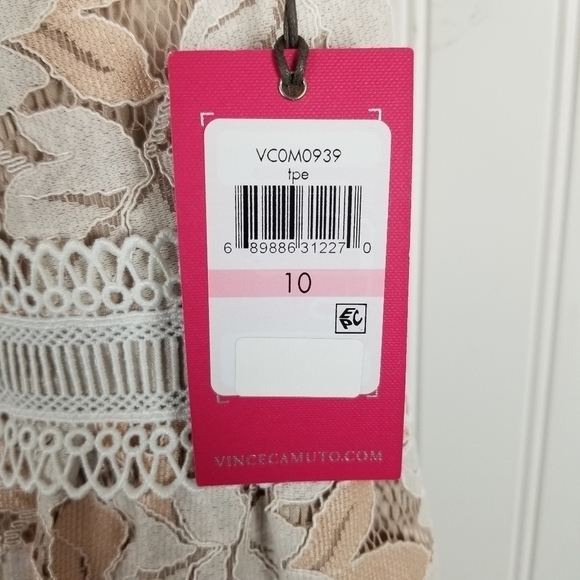 Vince Camuto Womens Lace Sleeveless Midi Dress Size 10 Cottagecore Romantic Boho - Picture 11 of 16